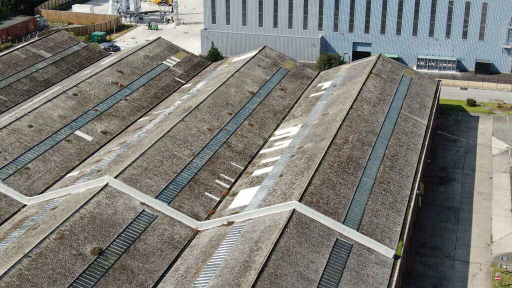Commercial asbestos roof sheets.